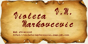 Violeta Markovčević vizit kartica